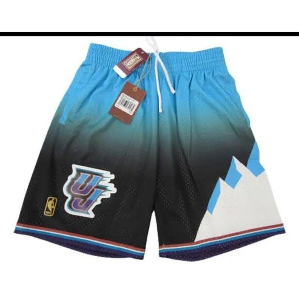 1996 Utah Jazz Mitchell‎ & Ness Fadeaway Swingman Shorts Men's Size XL Brand New